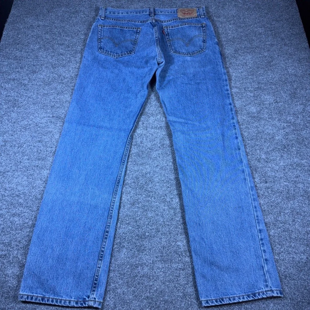 Levis 505 Regular Fit Straight Leg Mens Jeans Blue Denim 34x34 Medium Wash